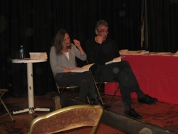 Lecture de passages de L'Imposture d'Anne Gallet et Isabelle Flaten par Isabelle Flaten et Laurent Arnold (comédien et membre du Théâtre en Kit de Nancy)